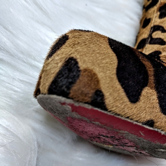 *SOLD* Cristian Louboutin Leopard Ponyhair Boots - Picture 6 of 8